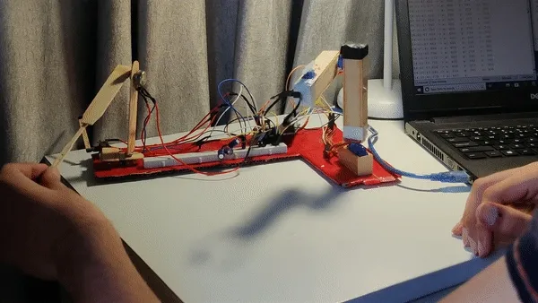 Moving the shadow controller to steer the arm